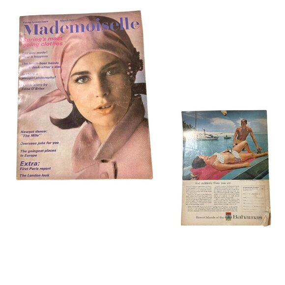 Mademoiselle Magazine March 1965 Spring Fashion Mod Era Condé Nast - Picture 9 of 10